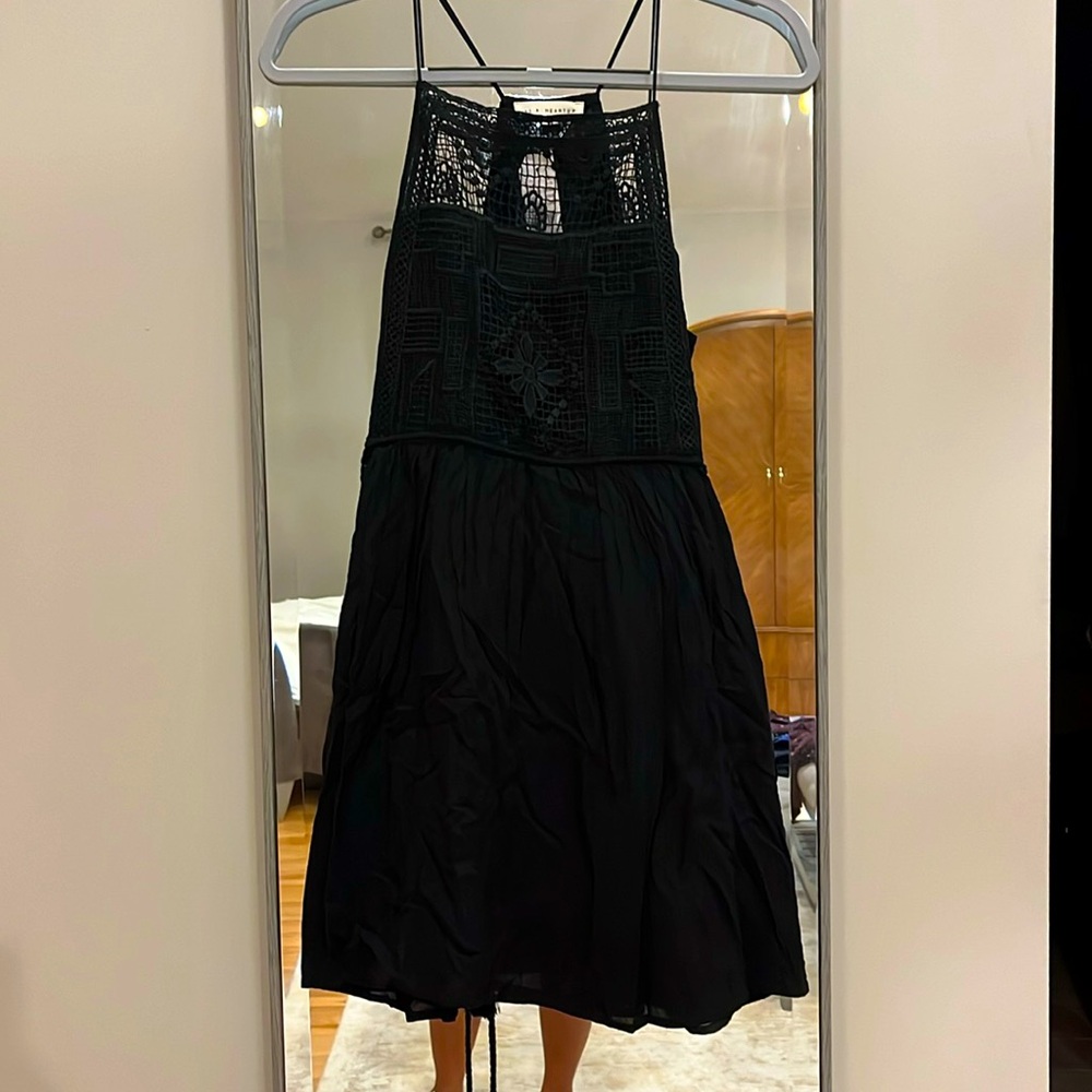 NWT L.A. Heart sleeveless embroidered top lined dress. Small